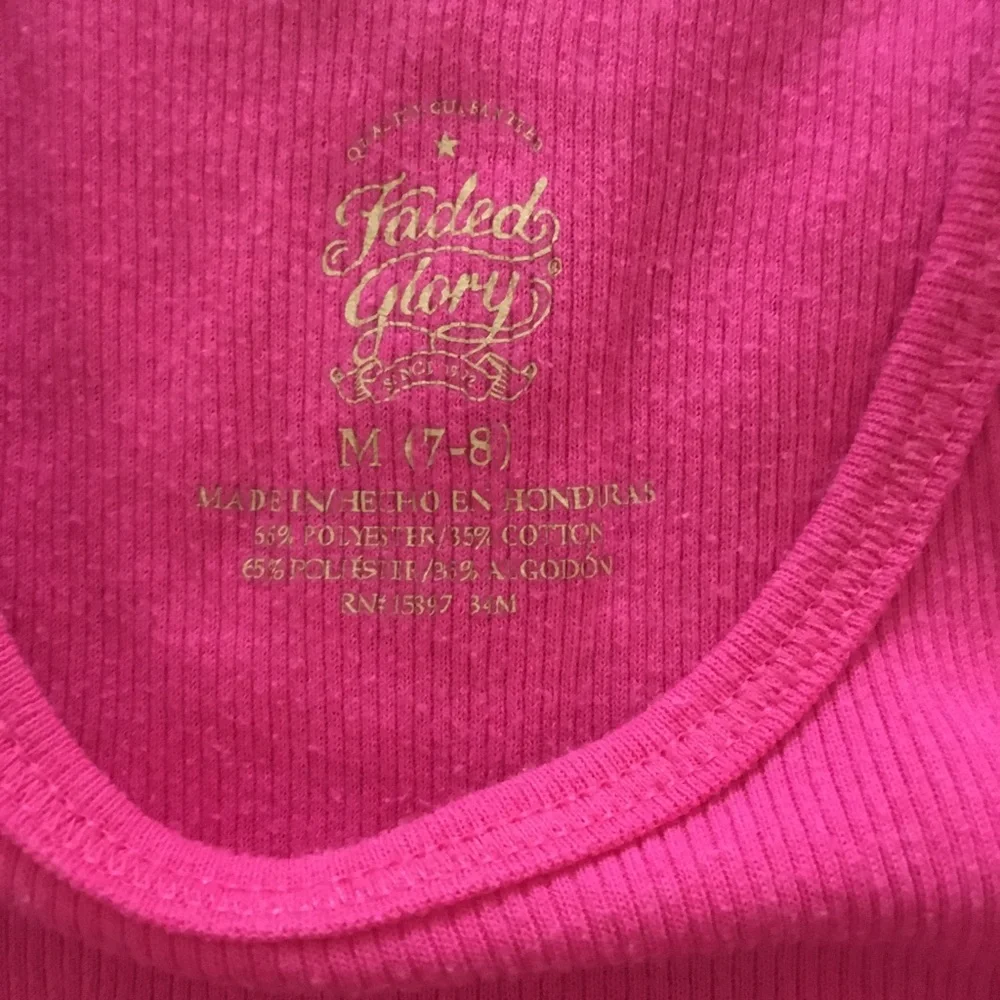 Girls faded glory racer back tank top size 7/8 - Picture 3 of 3